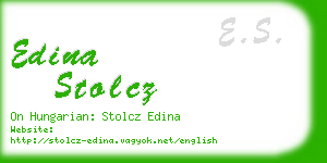 edina stolcz business card